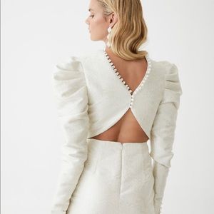 Beautiful off white open back dress!